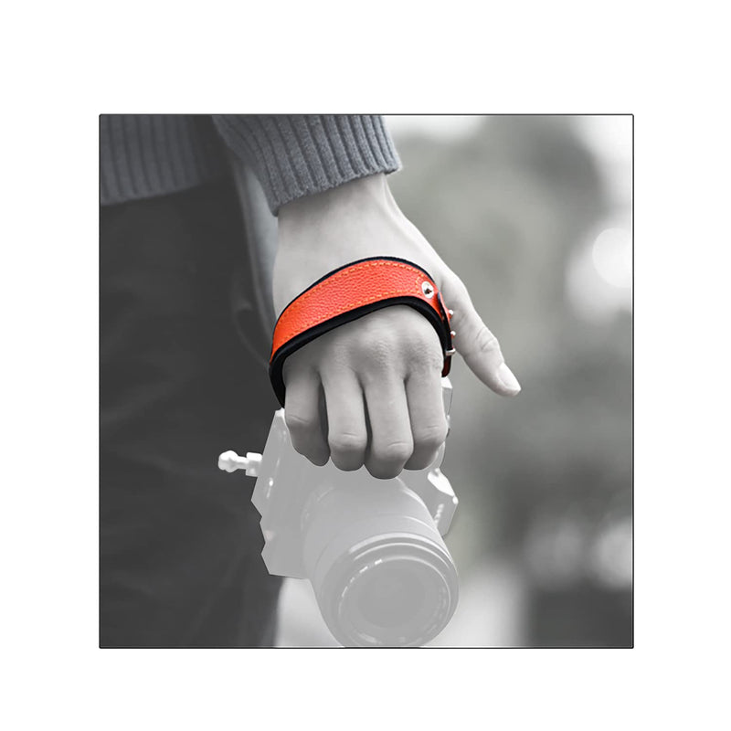  [AUSTRALIA] - LENSGO VDS6 Professional Camera Hand Grip Strap with Metal Plate Orange