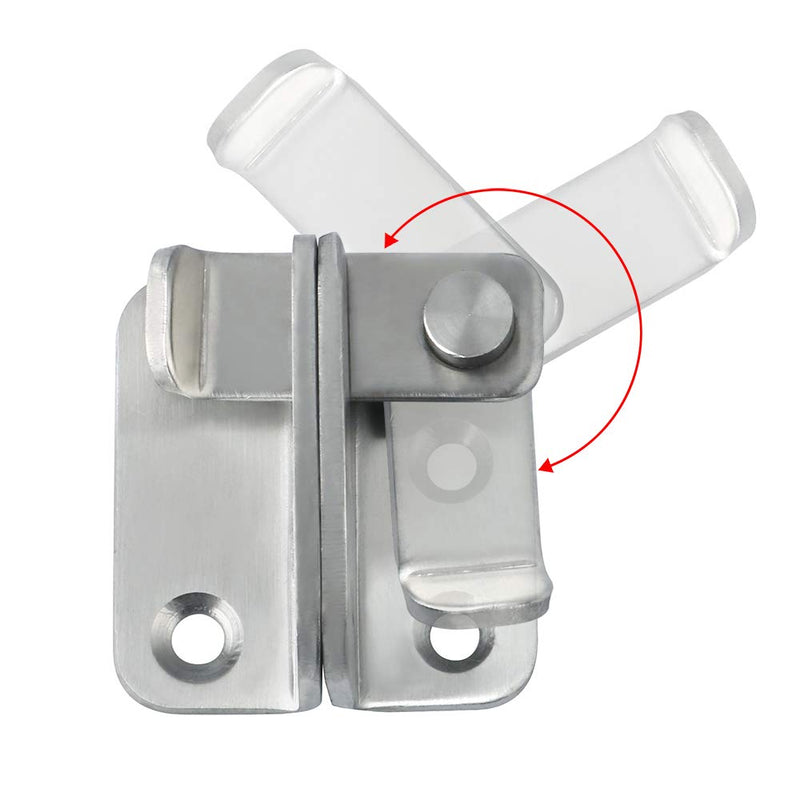  [AUSTRALIA] - Alise 2 Pcs Flip Latch Gate Latches Slide Bolt Latch Safety Door Lock Catch,MS3001-2P Stainless Steel Brushed Finish Small Size Brushed Nickel