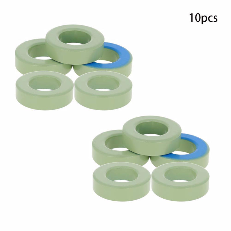 Fielect 10pcs Toroid Core, Ferrite Chokes Ring Iron Powder Inductor Ferrite Rings, Green Blue, 21.5 x 38.4 x 11.1mm - LeoForward Australia