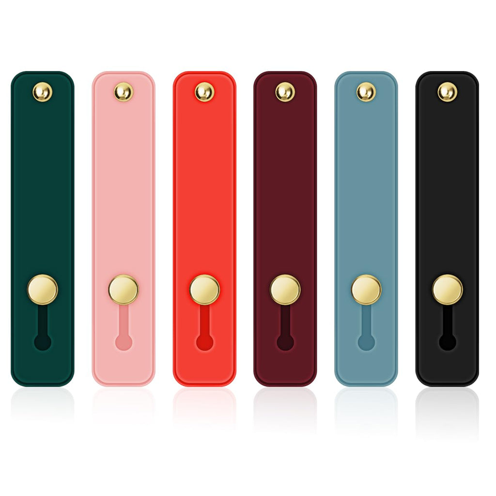  [AUSTRALIA] - 6 Pieces Phone Strap Grip, Telescopic Phone Finger Strap Stand, Assorted Colors Silicone Universal Finger Loop for Most Mobile Phones and Cell Phone Case (Vintage Colors) Vintage Colors