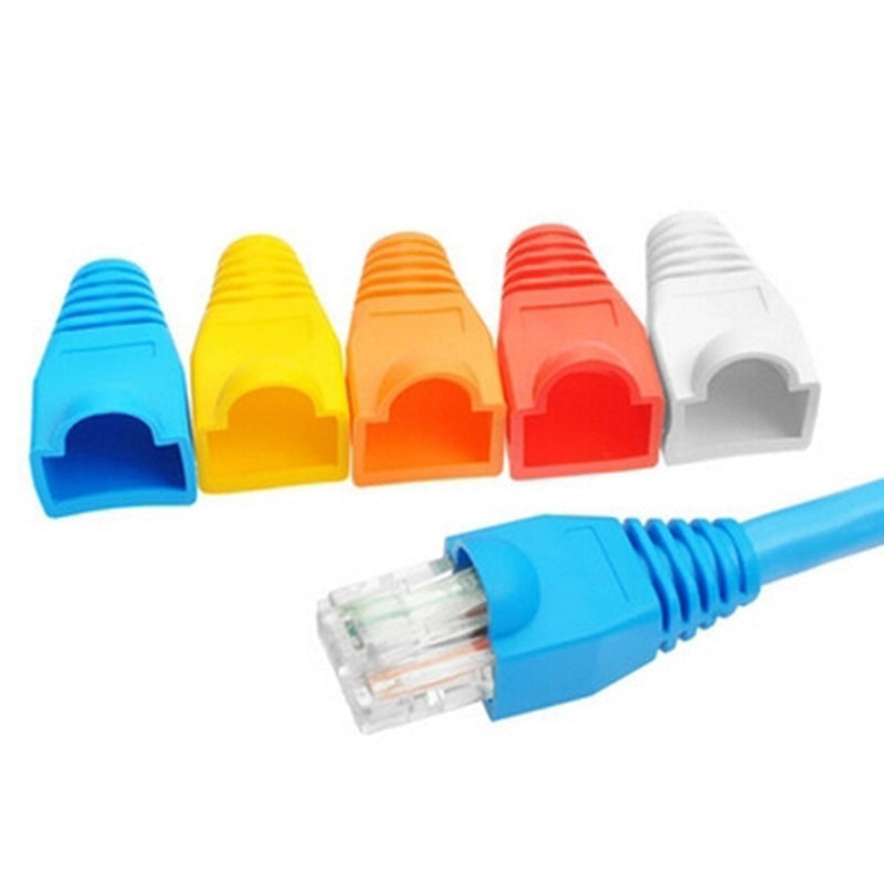  [AUSTRALIA] - uxcell 100 Pcs Soft Plastic Ethernet RJ45 Cable Connector Boots Cover