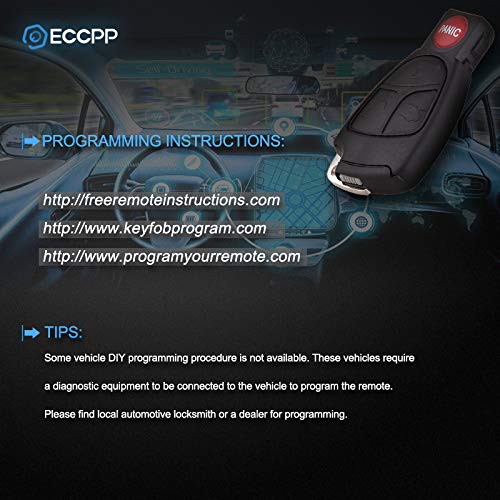ECCPP 2 PCS 4 Buttons Remote Smart Key Shell Case Replacement fit for Mercedes-Benz CLK350 CLS500 E430 SLK230 SLK320 CL500 CLK320 CLK430 S430 S500 S600 SL500 IYZ 3312 X 2pcs - LeoForward Australia