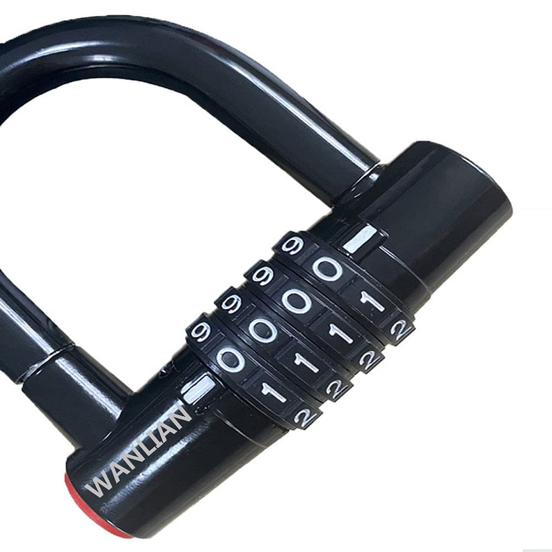  [AUSTRALIA] - Padlock, 4-Digit Password Padlock, Bicycle Lock, Chain Lock, Anti-Shear Household Cabinet Wall Cabinet Lock, 2.09 inch Long Shackle and Outdoor Waterproof resettable Padlock, Password Lock can be Set