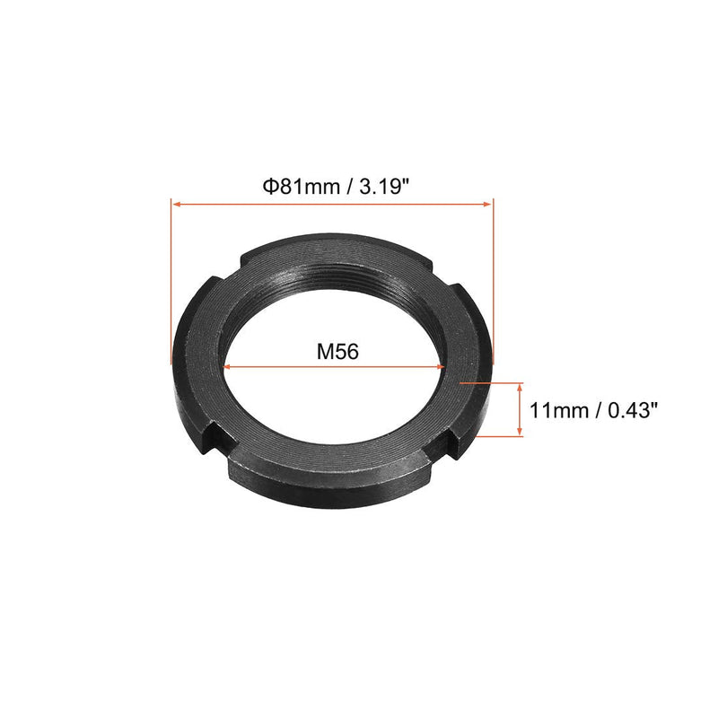  [AUSTRALIA] - uxcell M56x2.0mm Retaining Four-Slot Slotted Round Nuts, 2 Pcs