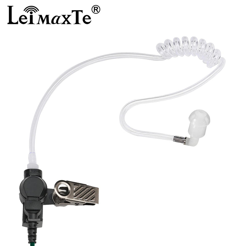 [AUSTRALIA] - LEIMAXTE Two Way Radio Headset Compatible with Baofeng, Kenwood 2 Pin Walkie Talkie Surveillance Acoustic Tube Earpiece with Mic PTT, Camouflage Cable