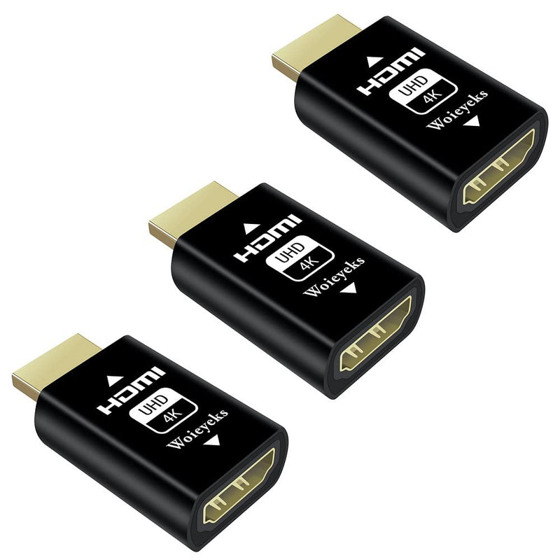  [AUSTRALIA] - HDMI EDID Emulator Passthrough for with KVM Switches,Video splitters,Extenders,AV Receiver,5rd Generrtion Emulator Adapter Recommend 1080P@60fps,Highest4K@60fps (3 Pack) 4K-3 Pack