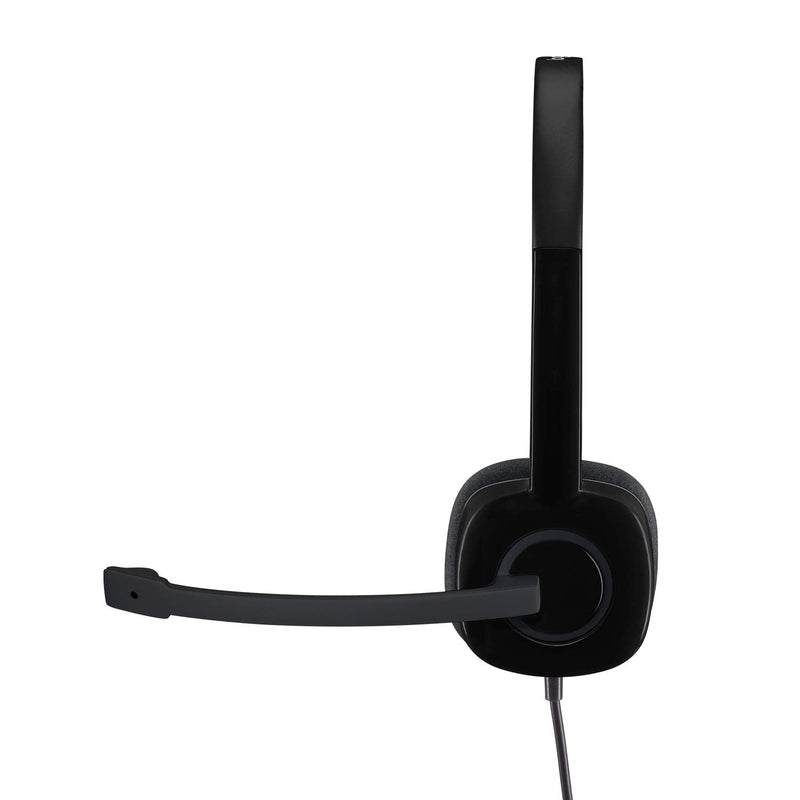  [AUSTRALIA] - Logitech 3.5 mm Analog Stereo Headset H151 with Boom Microphone - Black