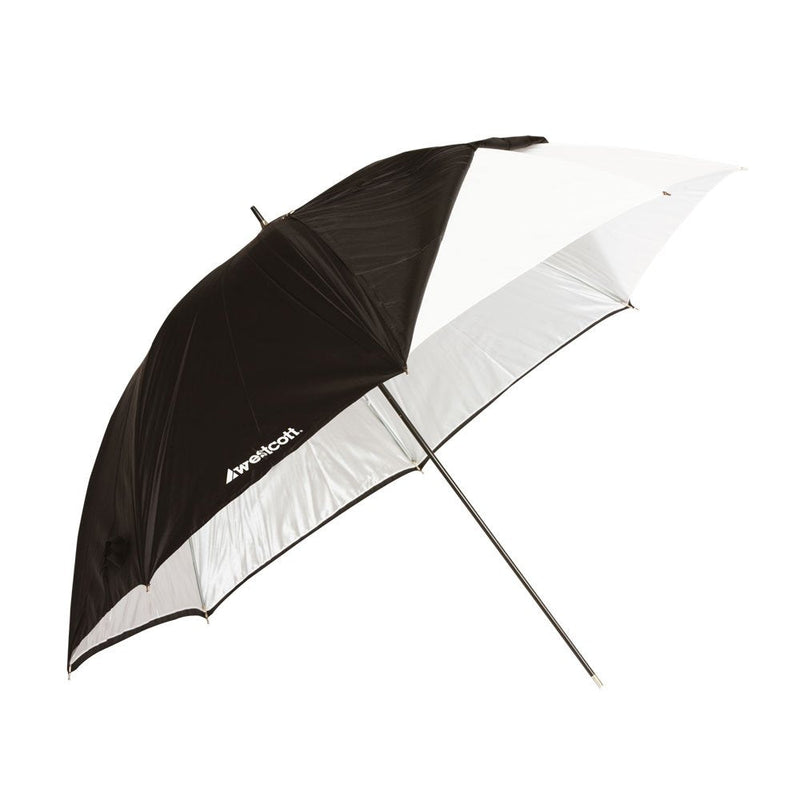  [AUSTRALIA] - Westcott 2012 32-Inch Optical White Satin with Removable Black Cover Umbrella