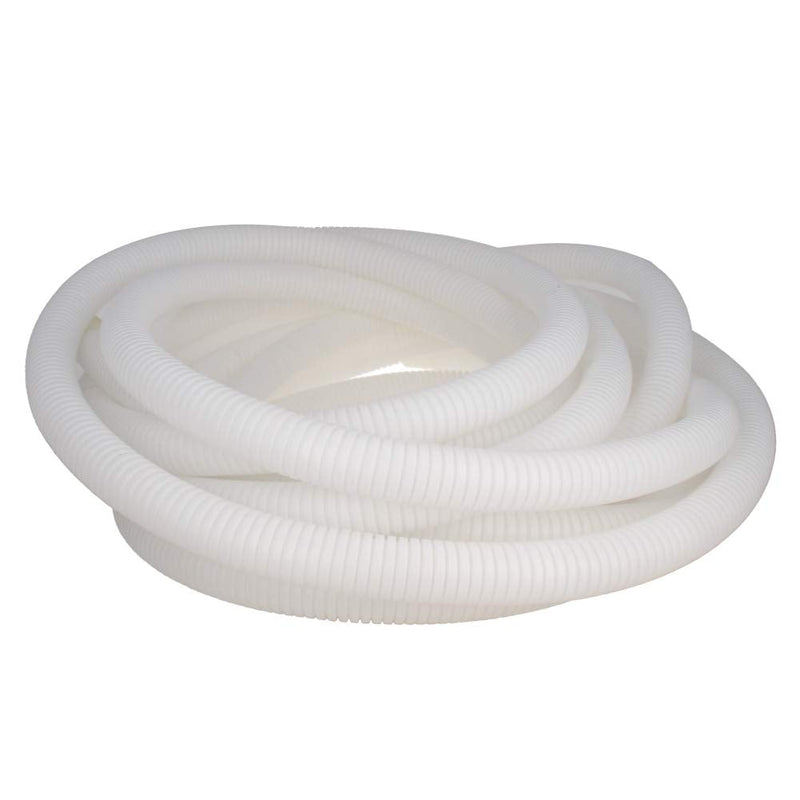  [AUSTRALIA] - Bettomshin 1Pcs 26.25Ft Length 0.67Inch ID Corrugated Tube, Wire Conduit, Not-Split Flexible Bellows Tube Pipe Polypropylene PP for Pond Liquid Air Conditioner Cable Cover Sleeve White 0.67inch-26.25Ft