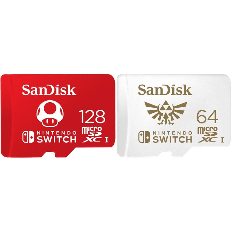  [AUSTRALIA] - SanDisk 128GB microSDXC-Card, Licensed for Nintendo-Switch - SDSQXAO-128G-GNCZN & 64GB microSDXC-Card, Licensed for Nintendo-Switch - SDSQXAT-064G-GNCZN
