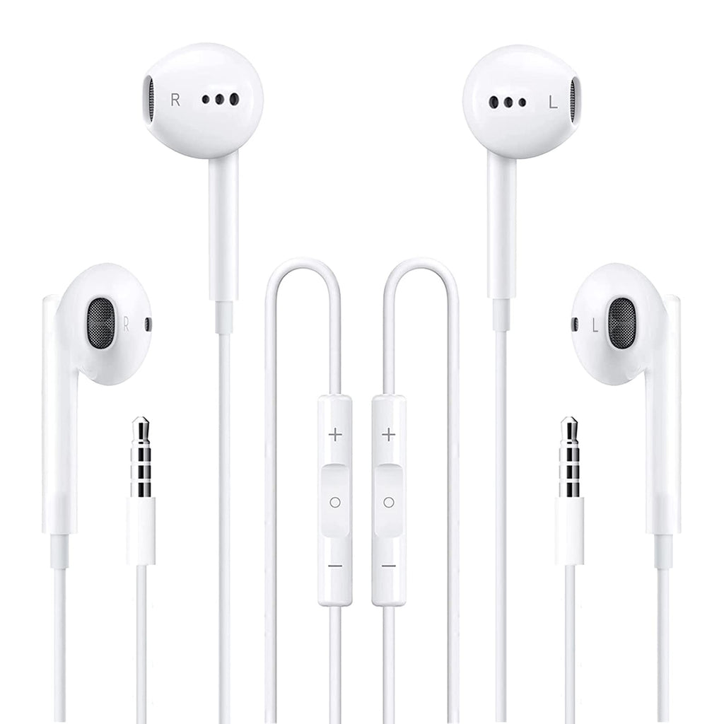  [AUSTRALIA] - 2 Packs Apple Wired Headphones Earbuds with Microphone,in-Ear Earphones Volume Control[Apple MFi Certified] Headphones Compatible with iPhone/ipad/Android/Computer and Other 3.5mm Jack Devices White-10