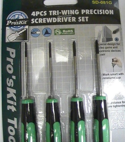  [AUSTRALIA] - Eclipse Tools SD-081G Pro's Kit Tri-Wing Precision Screwdriver Set with 4 Pieces