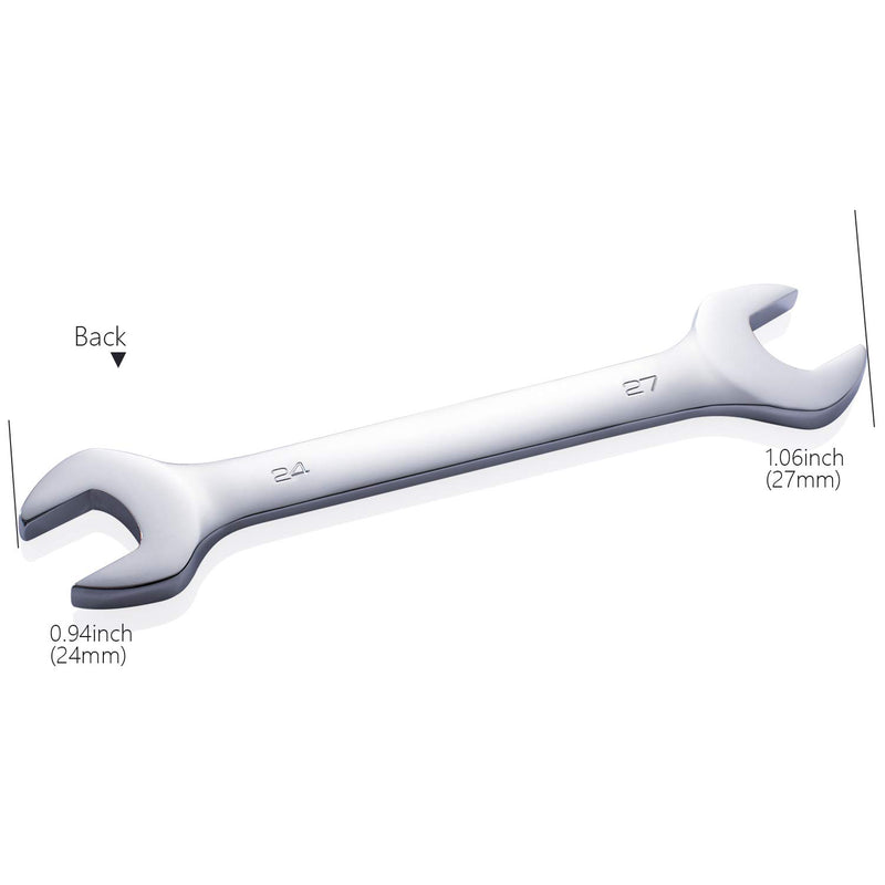  [AUSTRALIA] - Convy GJ-0040 Double Head Open End Wrench Chrome Vanadium Steel Metric 24mm-27mm 24*27