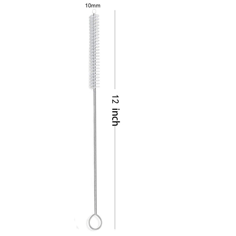 Long Straw Brush, Nylon Pipe Tube Cleaner 12-ihch X 2/5-inch set of 10 - LeoForward Australia