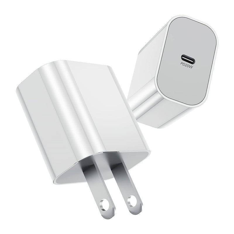  [AUSTRALIA] - iPhone Fast Charger Block, 2Pack 20W USB C Wall Charging Plug Block with PD, Type-C Power Adapter Brick Cube for Apple iPhone 14/14 Pro Max/13/13Pro/12/12 Mini/11 Pro Max, iPad Pro 2021,Samsung Galaxy 2Pack White