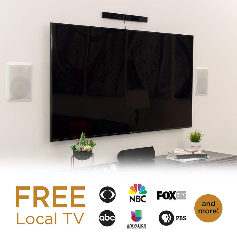  [AUSTRALIA] - UltraPro Amplified TV Antenna, Indoor Bar Design, Long Range, Supports 4K 1080P HD Digital VHF UHF, Smart TV Indoor Antenna, Amplifier Signal Booster, Black, 47331 Bar Amplified Design