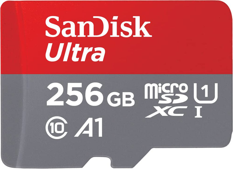  [AUSTRALIA] - SanDisk 256GB Ultra microSDXC UHS-I Memory Card with Adapter - Up to 150MB/s, C10, U1, Full HD, A1, MicroSD Card - SDSQUAC-256G-GN6MA New Generation