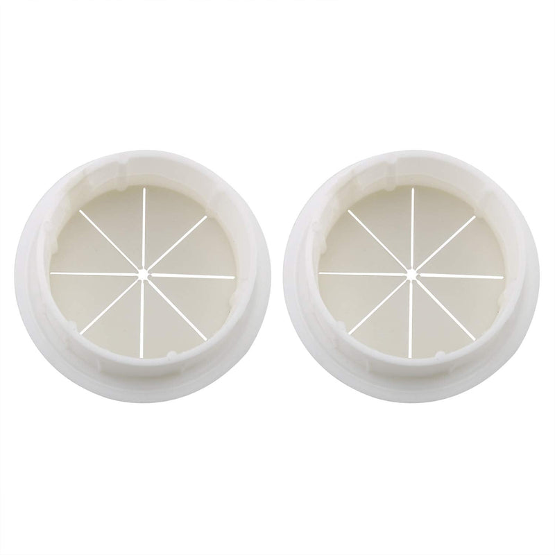  [AUSTRALIA] - HJ Garden 2PCS 2Inch (50mm) Desk Cord Grommets Wire Cable Hole Cover for Office PC Desk Cable Cord Cover White