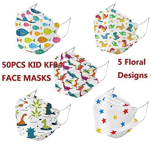  [AUSTRALIA] - 50Pcs Kids Disposable_Masks with 3D Designs,4-Ply Cute Printed Breathable Facemask with Nose Wire for Children School Outdoor Color-a