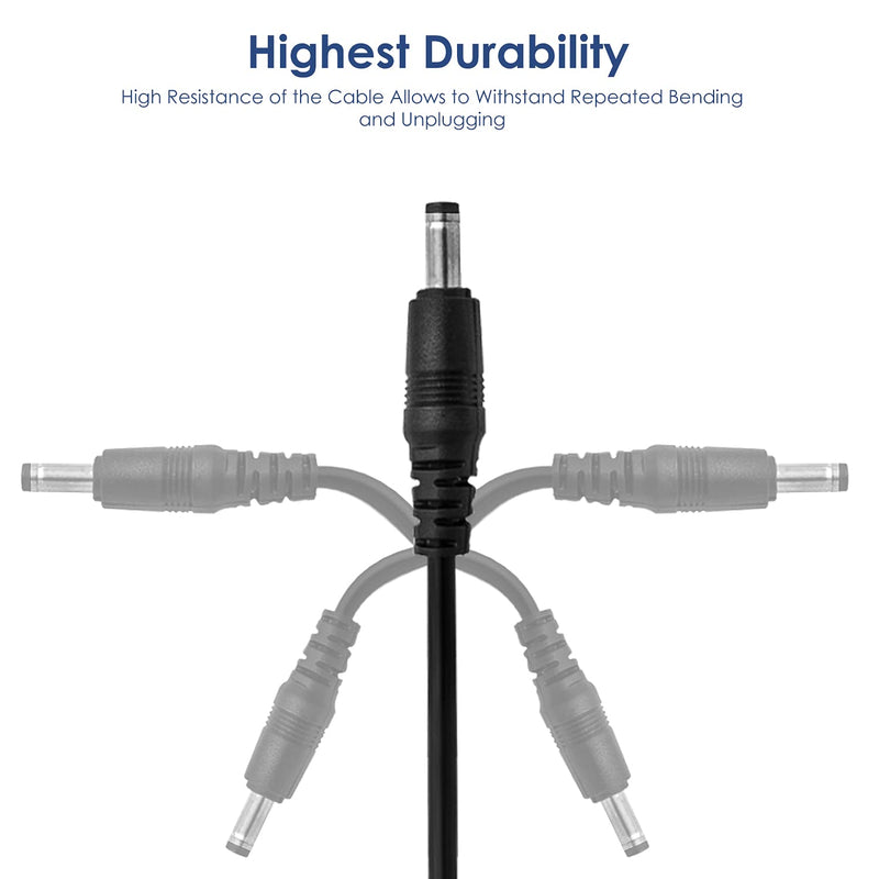  [AUSTRALIA] - Onite 2pcs USB to DC 5.5x2.1mm Power Cable, 20AWG 3.3ft Barrel Jack Center Pin Positive Charger Cord for Led and Peripheral Products, Toys, Small Household Appliances (Data Transfer is Not Supported)