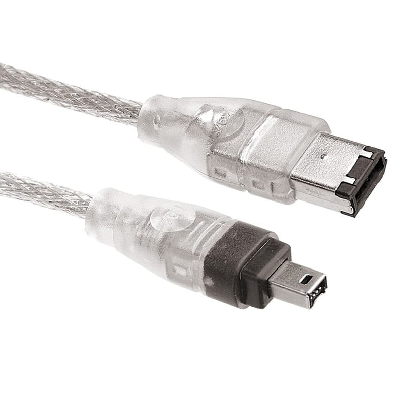  [AUSTRALIA] - Chenyang CY 6Pin 1394 to Firewire 400 IEEE 1394 4 Pin Male iLink Adapter Cord Cable for Camera Camcorder Transparent