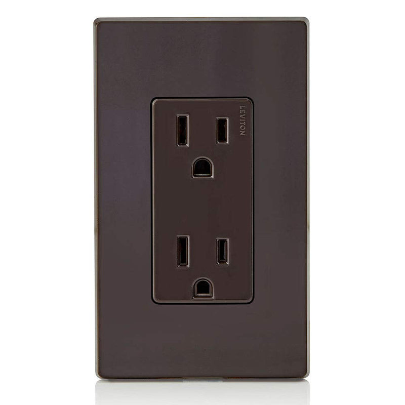  [AUSTRALIA] - Leviton 5325 15 Amp, 125 Volt, Decora Duplex Receptacle, Residential Grade, Grounding, Brown 1 Count