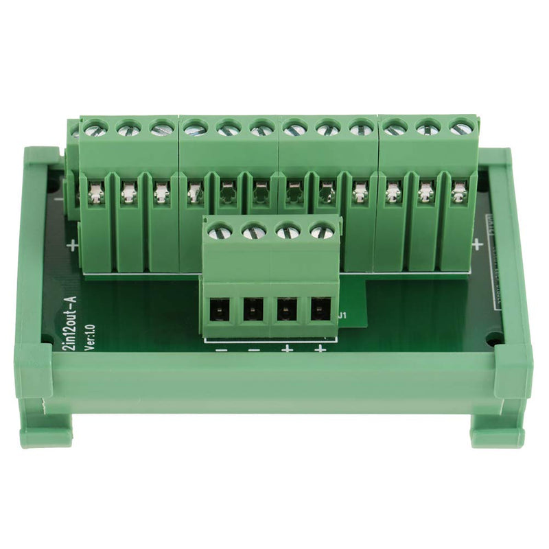  [AUSTRALIA] - 12 Position Power Distribution Board DIN Rail Mount Interface Module Breakout Board Used for 35mm Rails