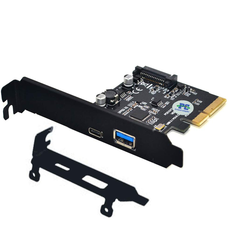  [AUSTRALIA] - Sintech PCI-E 4X to USB 3.0 Adapter,PCI Express Type C Gen 2 Expansion Card with Asmedia Chipset ASM3142 USB 3.0+3.1