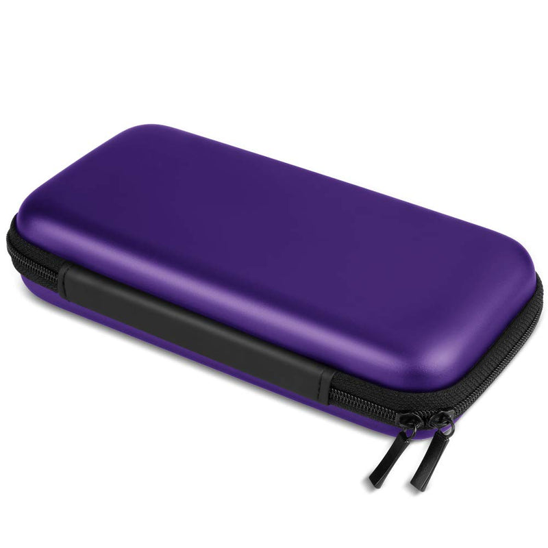 [AUSTRALIA] - iMangoo Shockproof Carrying Case Hard Protective EVA Case Impact Resistant Travel 12000mAh Bank Pouch Bag USB Cable Organizer Earbuds Sleeve Pocket Accessory Smooth Coating Zipper Wallet Purple