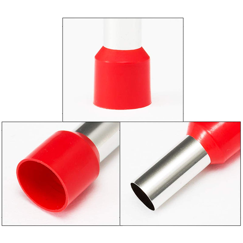  [AUSTRALIA] - XFFCSEC 70PCS 4 Gauge Ferrule Connectors - Insulated End Terminals for Car Amplifier Power-Cable Terminals Clean Install and Better Connection (Black+Red) Black+Red(70PCS)