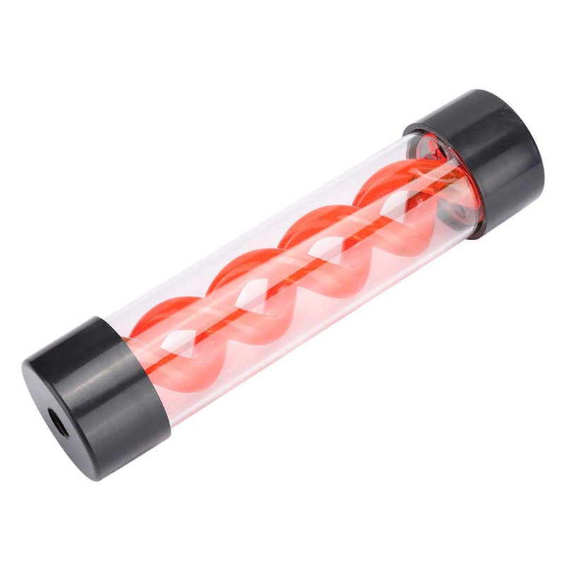  [AUSTRALIA] - Yoidesu Water Cooling Tank Reservoir G1/4 Threaded T Virus Cylindrical Cooler Tank for Computer Water Cooling System, 200mm,Red/Green/Blue (Red) Red