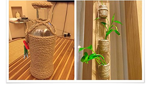  [AUSTRALIA] - KINGLAKE 100% Natural Thick Strong Jute Rope 65 Feet 5mm 3 Ply Hemp Rope Cord for Arts Crafts DIY Decoration Gift Wrapping