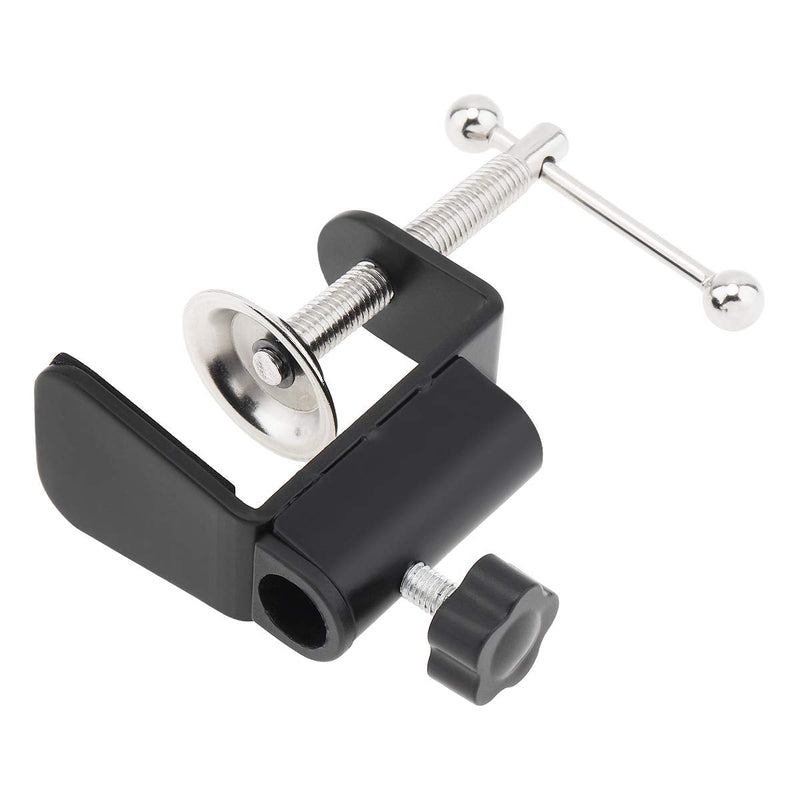  [AUSTRALIA] - RTNLIT Universal C Shape Table Mount Clamp for Microphone Suspension Boom Scissor Arm Stand Holder with Adjustable Positioning Screw, Fits up to 1.77"/4.5cm Desktop Thickness-Black Black