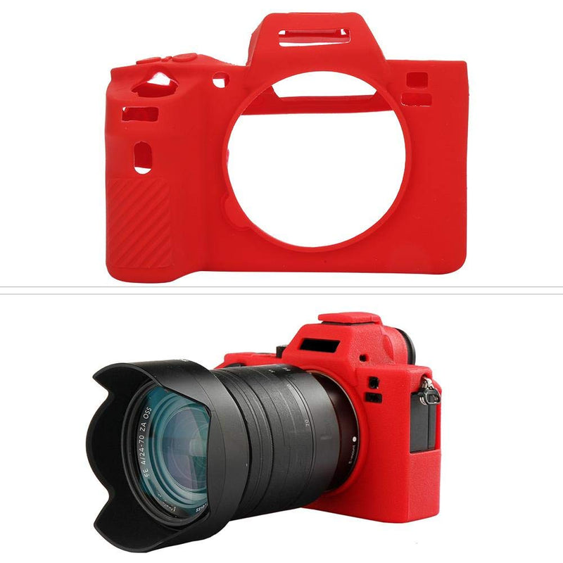  [AUSTRALIA] - Camera Case for Sony Alpha A72 A7R2 A7S2 A7II A7RII A7SII Soft Silicone Rubber Protective Housing Case Skin Camera Protector Case (Red) Red