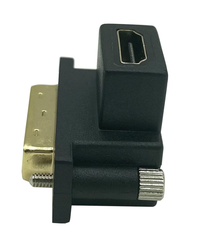  [AUSTRALIA] - Dafensoy Up Angled 90 Degree DVI to HDMI Adapter, Gilded DVI Male to HDMI Female, for Computer & HDTV & Graphics Card,Projector