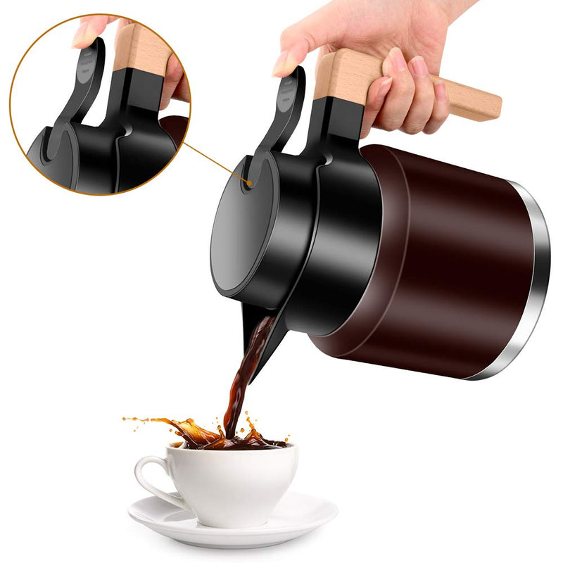  [AUSTRALIA] - RUNJI Coffee Carafe,Stainless steel thermos carafes, Double Wall Vacuum Insulated，Non-Slip Silicone Base Fuchsia (28OZ) 28.0 ounces