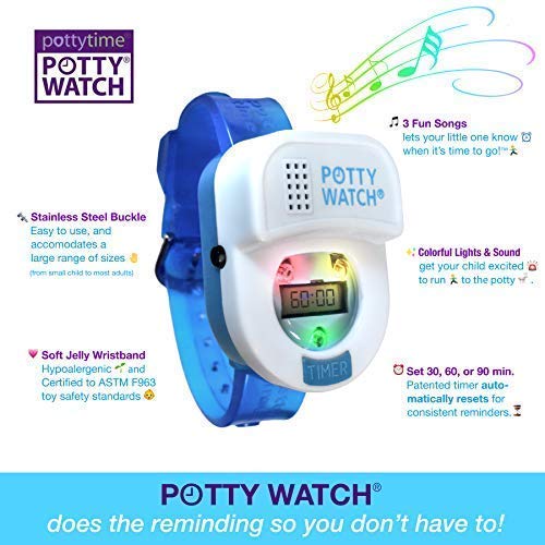 Potty Time: The Original Potty Watch | Newly Improved 2020 ~ Water Resistant | Toddler Toilet Training Aid, Warranty Included (Automatic Timers with Music for Gentle Reminders) Blue - LeoForward Australia