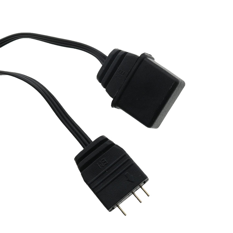  [AUSTRALIA] - CZQC ARGB Splitter Cable 5V 1 Female to 4 Male 3 Pin ARGB Extension Cable for Computer Chassis, CPU Cooler and 5v ARGB Fan 33.5cm/13.19inch