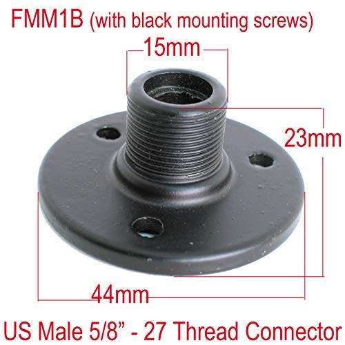  [AUSTRALIA] - Performance Plus FMM1B Microphone Gooseneck or Baby Boom Arm Desk/Podium Mount - Black