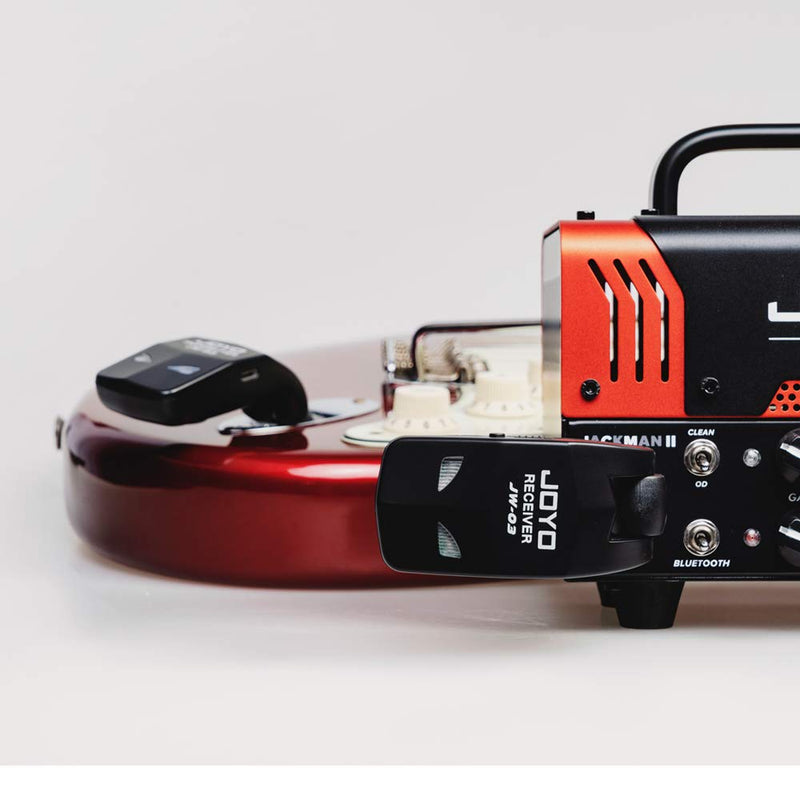  [AUSTRALIA] - JOYO 2.4GHz Wireless Guitar System 4 Channels Rechargeable Audio Wireless Transmitter Receiver for Guitar Bass Electric Instruments (JW-03)