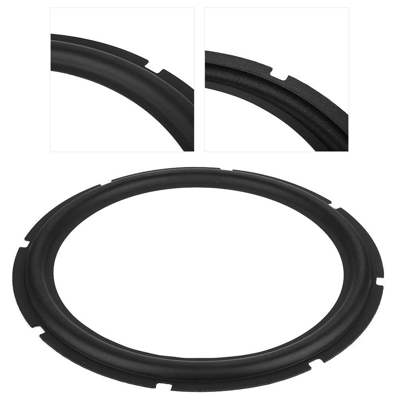  [AUSTRALIA] - 12inch Universal Rim Foam Repair Woofer Bass Loudspeaker Surrounds Circle Foam for Bass Speaker Perforated Rubber Speaker Foam Edge Subwoofer Surround Spare Parts for Speaker Repair or DIY (Black)