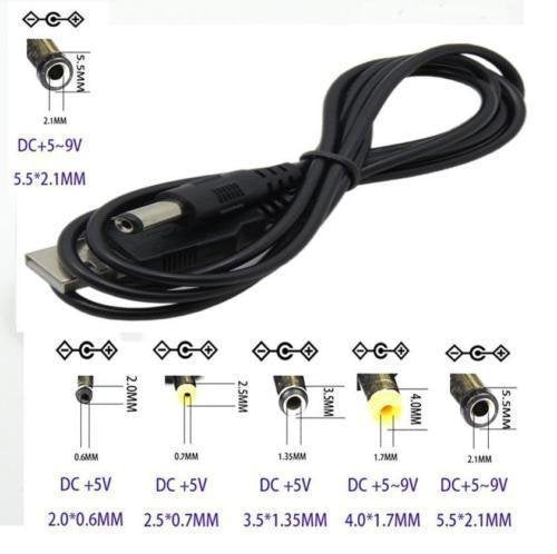 CableDeconn USB to 5.5 mm/2.1 mm 5 Volt DC Barrel Jack Power Cable - LeoForward Australia