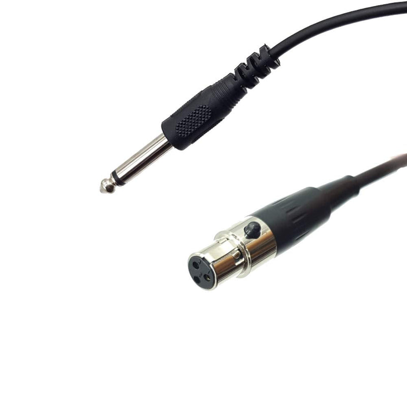  [AUSTRALIA] - MMNNE 3.3Feet 1/4" TS Male Plug to Mini XLR-Female 3-Pin Cable Connector, Straight Connectors