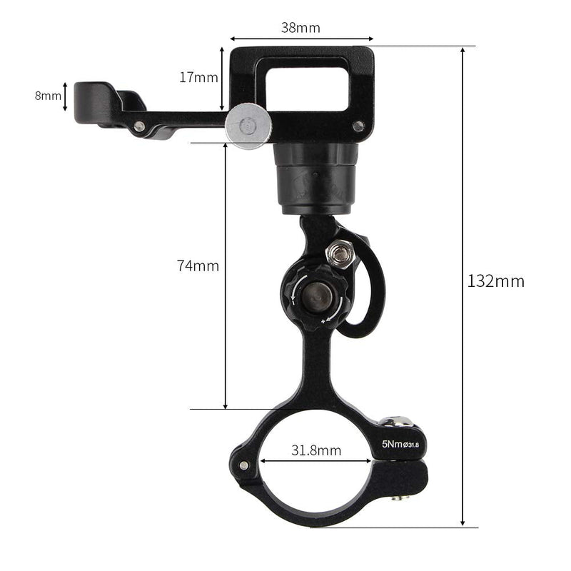  [AUSTRALIA] - Youerle GUB Bicycle Phone Mount - Plus 15 Rotatable Bicycle & Motorcycle Phone Holder,4-7 Inch Alloy Bike Phone Holder with 360° Rotation Adjustable for iPhone 11 12, Samsung S20 GPS,Black,10*9*9CM