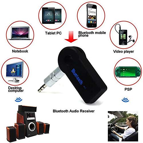  [AUSTRALIA] - Bluetooth Receiver 5.0 Wireless Audio Receiver, 3.5mm Jack AUX car Audio/Wired Headset/Home Stereo System Compatible, can be Connected to Smartphone/Tablet Bluetooth, Hands-Free Compatible Microphone