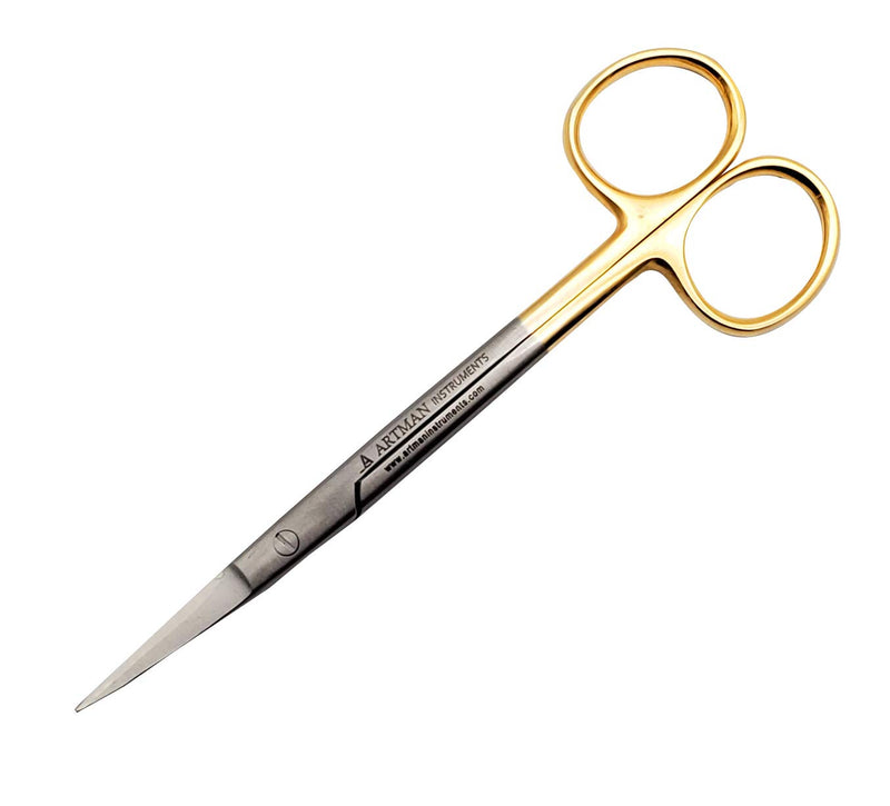  [AUSTRALIA] - Scissors 4.5 inch Straight Gold Plated Handle Dental Surgical Art & Craft by Wise Linkers