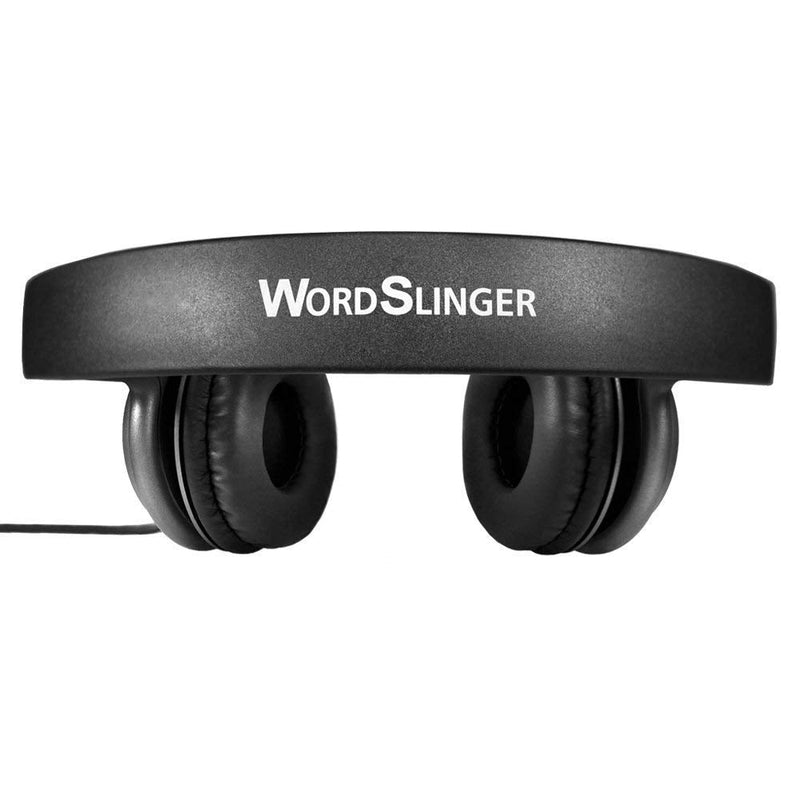  [AUSTRALIA] - ECS WordSlinger Over Head USB Transcription Headset | Medical Transcriber Equipment Earphones with Letherette Cushioning |Transcribing Headphones with Volume Control and Noise Reduction