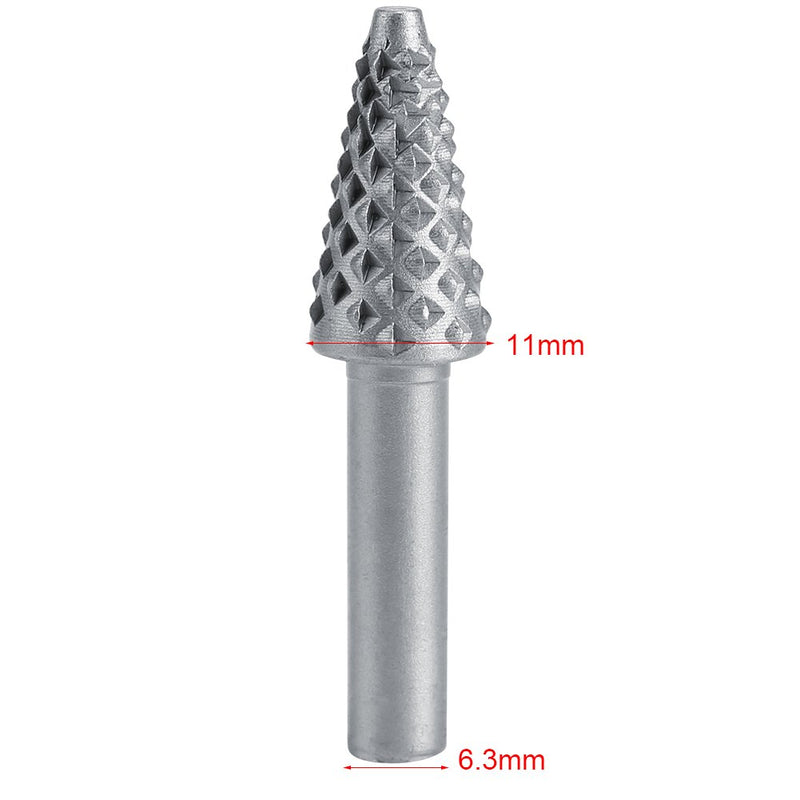 Yosoo Rotary Burr Set, 5Pcs Rotary Burr Hard Alloy Point Burrs Die Grinder Rotary Burr Rasp File Set 6.3mm Shank Drill Bits Wood Carving - LeoForward Australia