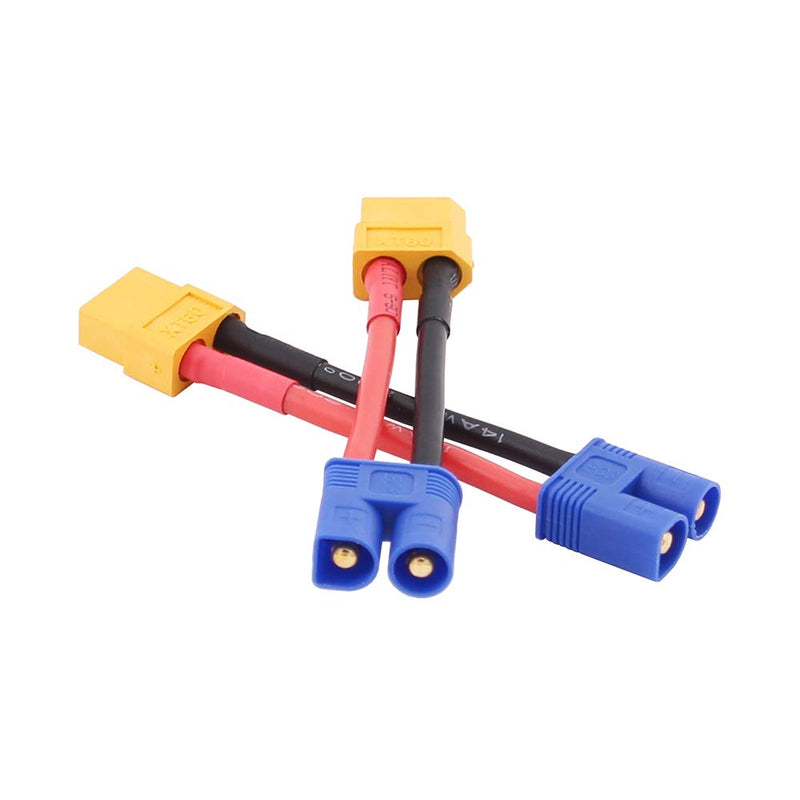  [AUSTRALIA] - BDHI 4pcs Male EC3 to Female XT60 XT-60 Connector Adapter Converter Cable 14awg 2in(B112-4)