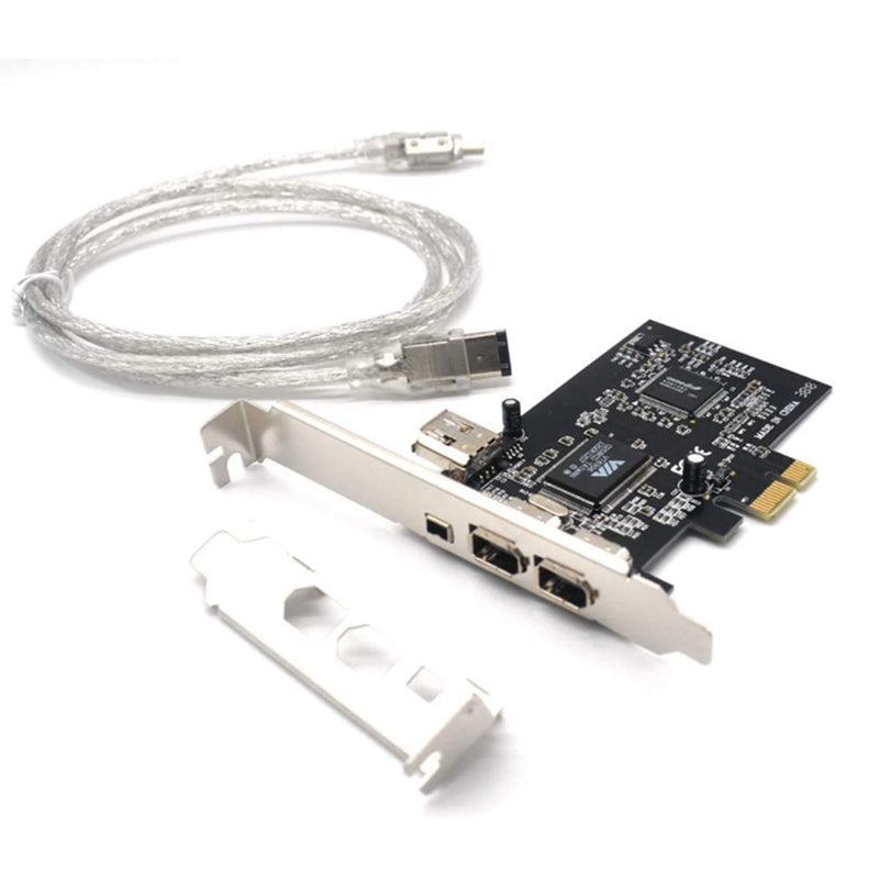  [AUSTRALIA] - PCIe Firewire 400 Card,IEEE 1394a PCI Express 4 Ports PCIe Card (3 X 6 Pin and 1 X 4 Pin),Firewire 400 Adapter for Windows 7/8/10/11/Mac Os/Xp/2000/2003/ Vista/Dos,Linux(PCIE-IEEE 1394A)